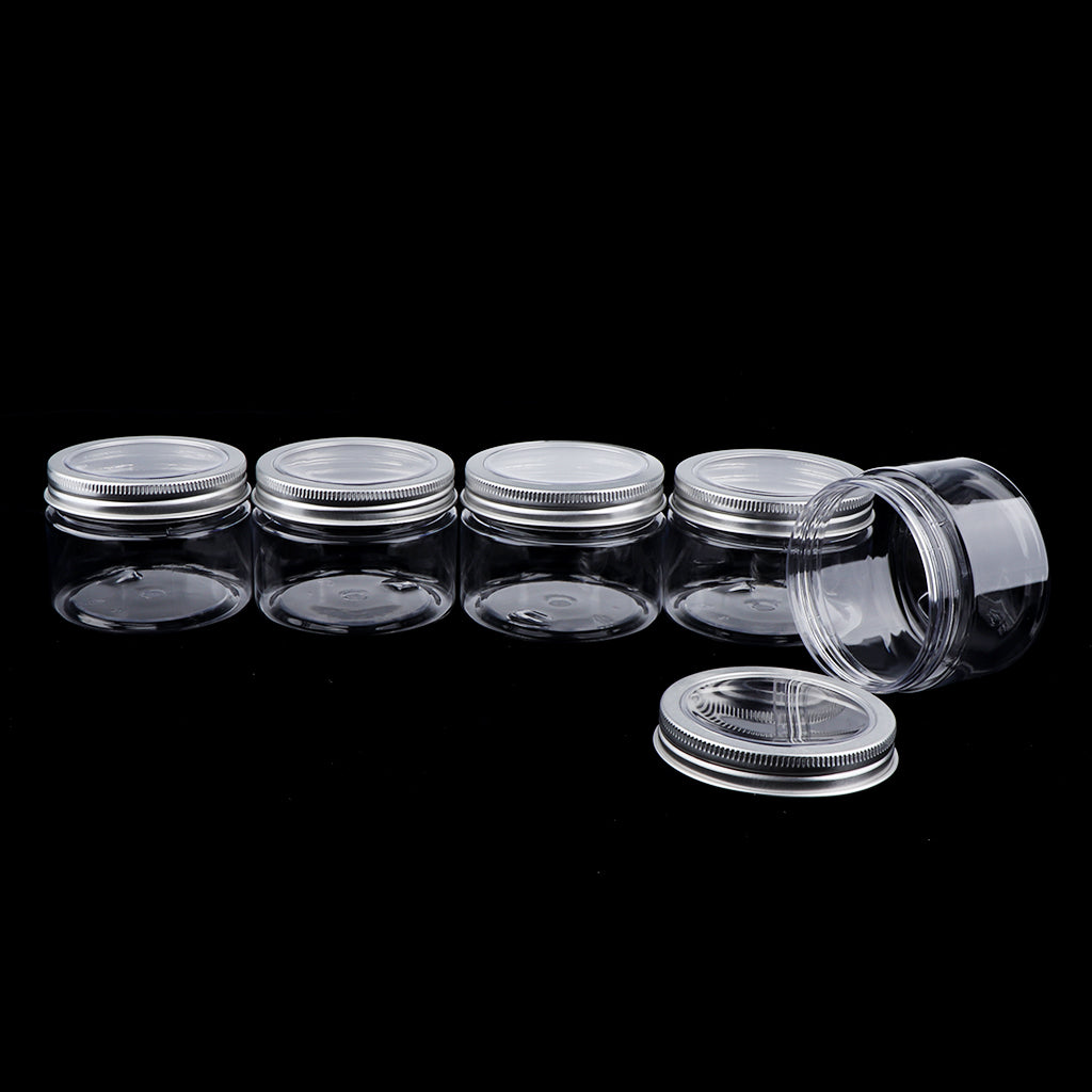 5pcs Makeup Pot Empty Cosmetic Jars  Lotion Cream Gel Containers Clear 120ml