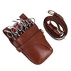 Hairdressing Barber Scissors Shears Combs Clips Holder Pouch Waist Bag Brown