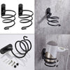 Wall Mount Hair Dryer Holder Rack Stand Storage Organizer Stainless Steel Black