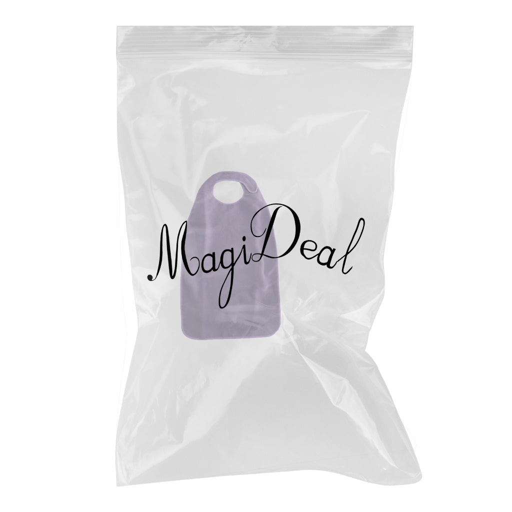 Waterproof  Adult Terry Cloth Mealtime Bib Disability Apron Washable Purple