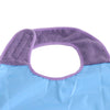 Waterproof  Adult Terry Cloth Mealtime Bib Disability Apron Washable Purple