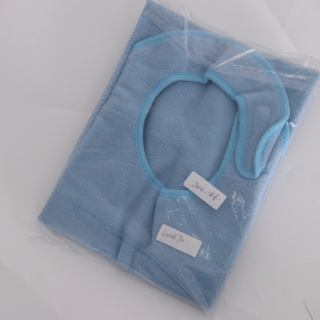 Waterproof  Adult Terry Cloth Mealtime Bib Disability Apron Washable Blue