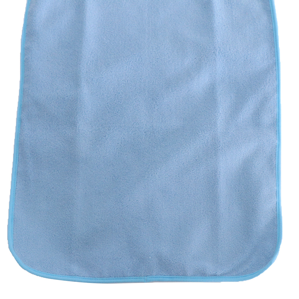 Waterproof  Adult Terry Cloth Mealtime Bib Disability Apron Washable Blue