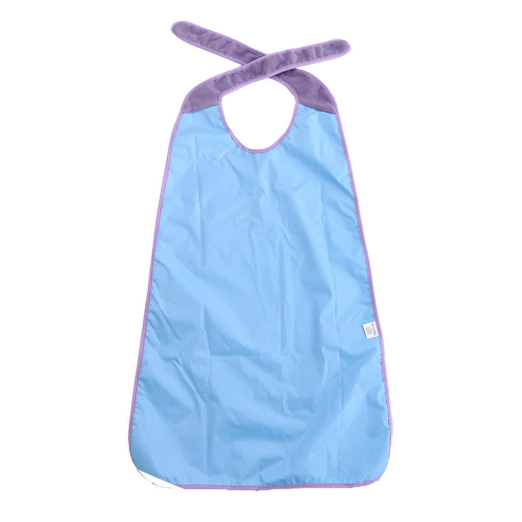 Adult Elders Bibs Waterproof Mealtime Protector Disability Aid Apron Purple