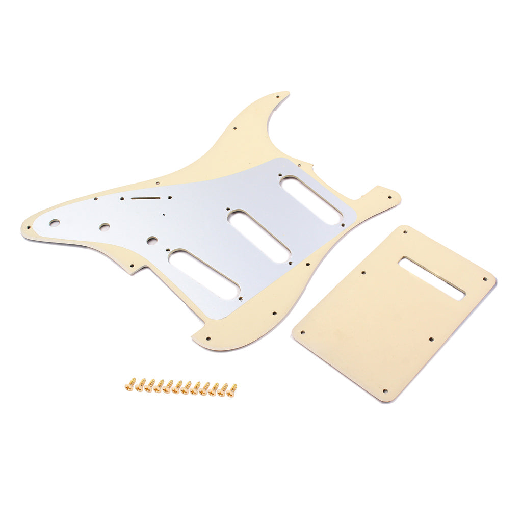 SSS Guitar Pickguard Scratch Plate with Back Plate for Electric Guitar