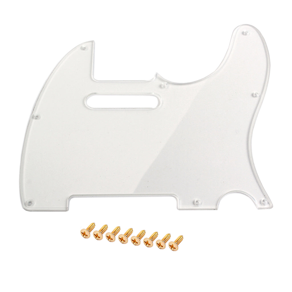 1Ply PVC Guitar Pickguard Scratch Plate 8 Holes for TELE Style Guitar Parts