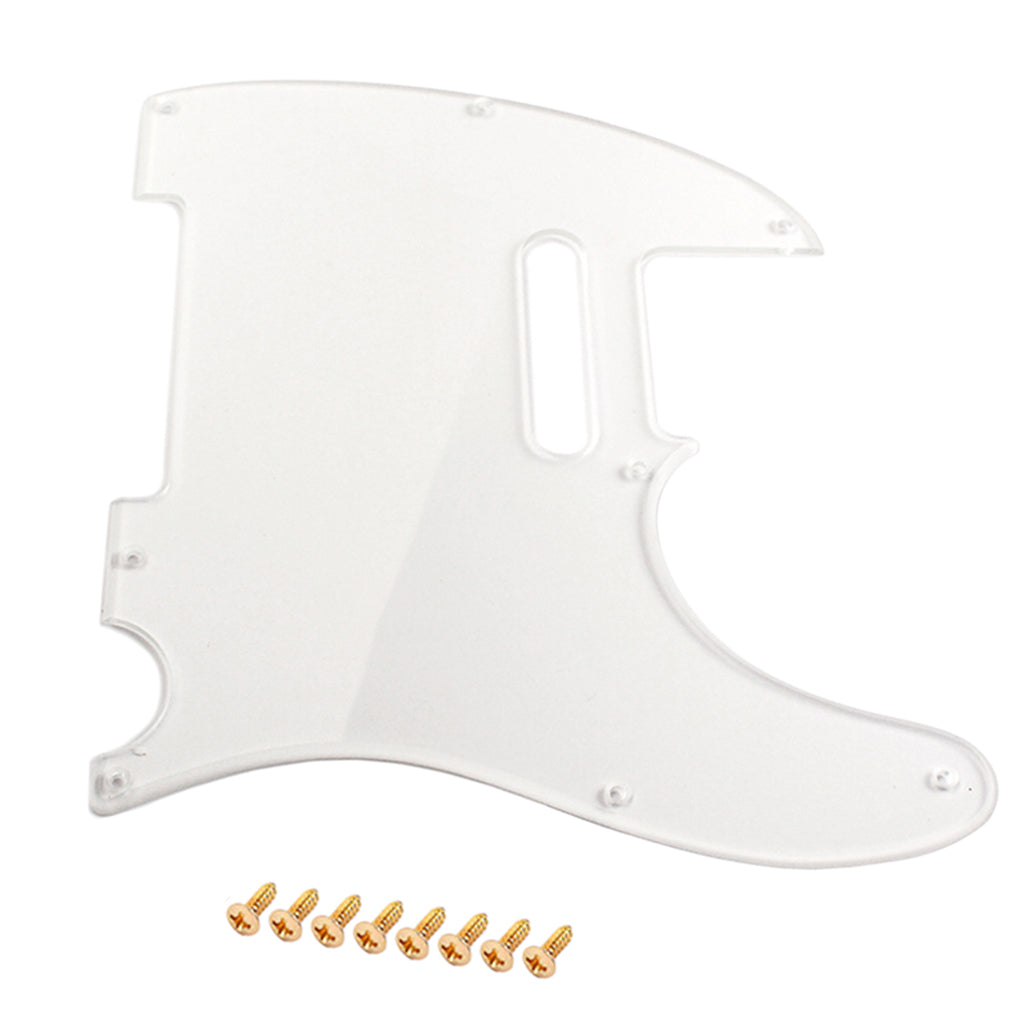 1Ply PVC Guitar Pickguard Scratch Plate 8 Holes for TELE Style Guitar Parts