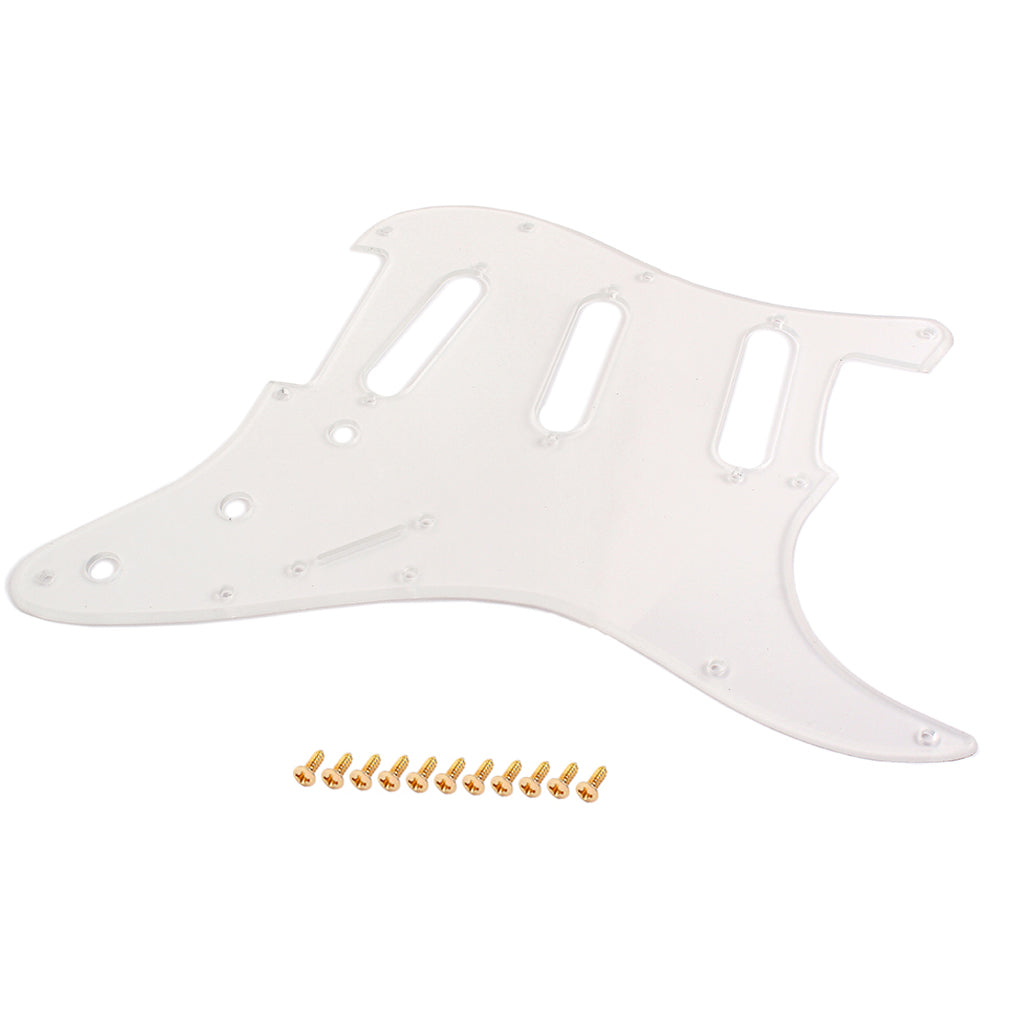 1Ply PVC Guitar Pickguard Scratch Plate 11 Holes for ST Style Guitar Parts