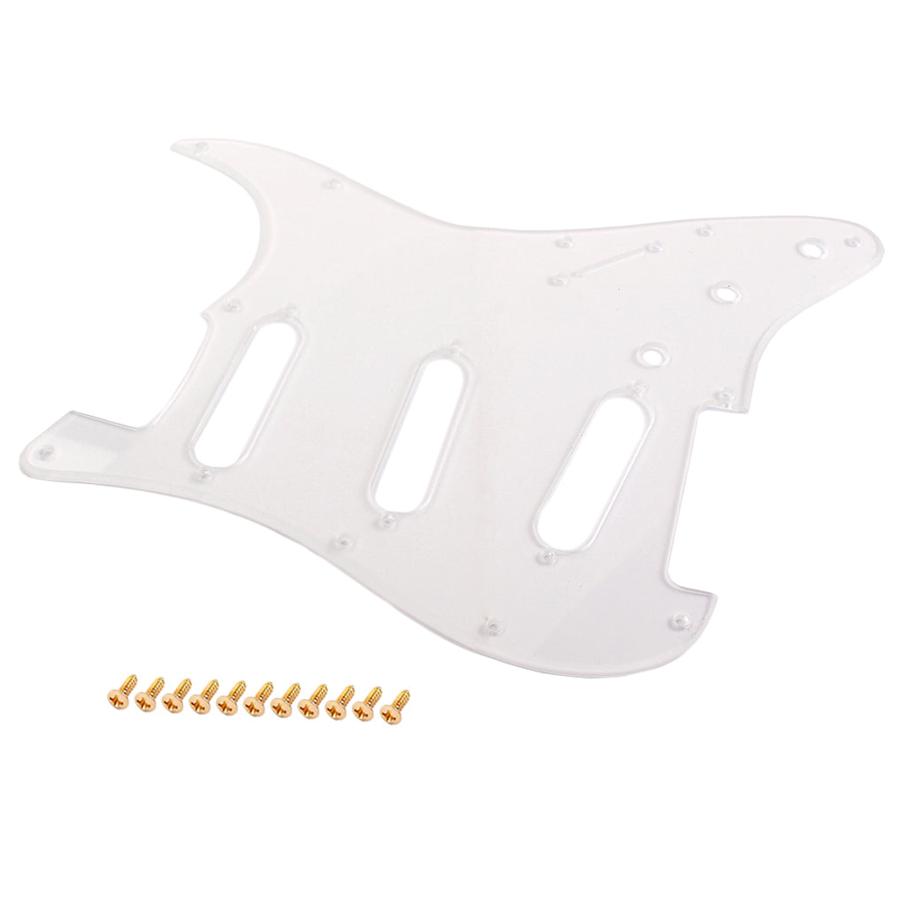 1Ply PVC Guitar Pickguard Scratch Plate 11 Holes for ST Style Guitar Parts