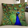 Square Cushion Cover for Soft Car Home Decor Green peacock 60x60cm