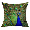 Square Cushion Cover for Soft Car Home Decor Green peacock 60x60cm