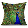 Square Cushion Cover for Soft Car Home Decor Green peacock 60x60cm