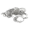 10 sets Silver Swivel Lanyard Snap Hook with Key Rings Jewelry Findings