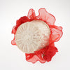 Rattan Lace Peal Wedding Basket Flower Crystal Basket Party Decors Red