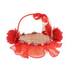 Rattan Lace Peal Wedding Basket Flower Crystal Basket Party Decors Red