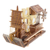 Wooden House Windmill Sailboat Pen Holder Music Box Gift for Children Kids