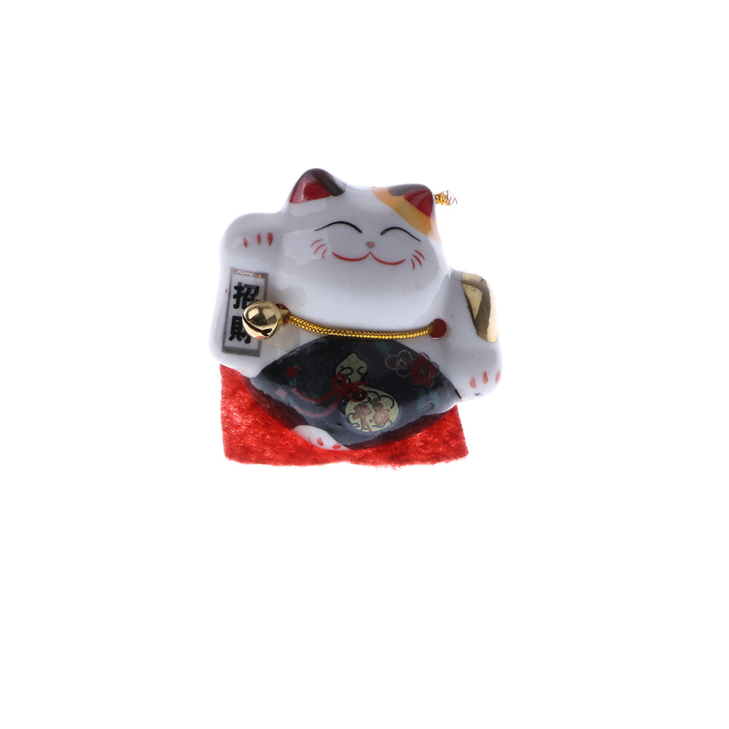 5pcs Waving Hand Fortune Cat Animal Statue Figure Toy Home Decoration #B