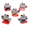 5pcs Waving Hand Fortune Cat Animal Statue Figure Toy Home Decoration #B