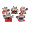 5pcs Waving Hand Fortune Cat Animal Statue Figure Toy Home Decoration #B