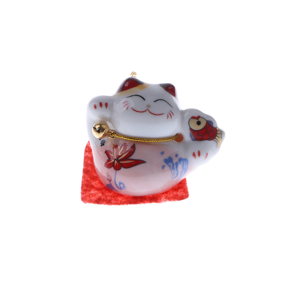 5pcs Waving Hand Fortune Cat Animal Statue Figure Toy Home Decoration #B