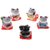 5pcs Waving Hand Fortune Cat Animal Statue Figure Toy Home Decoration #C