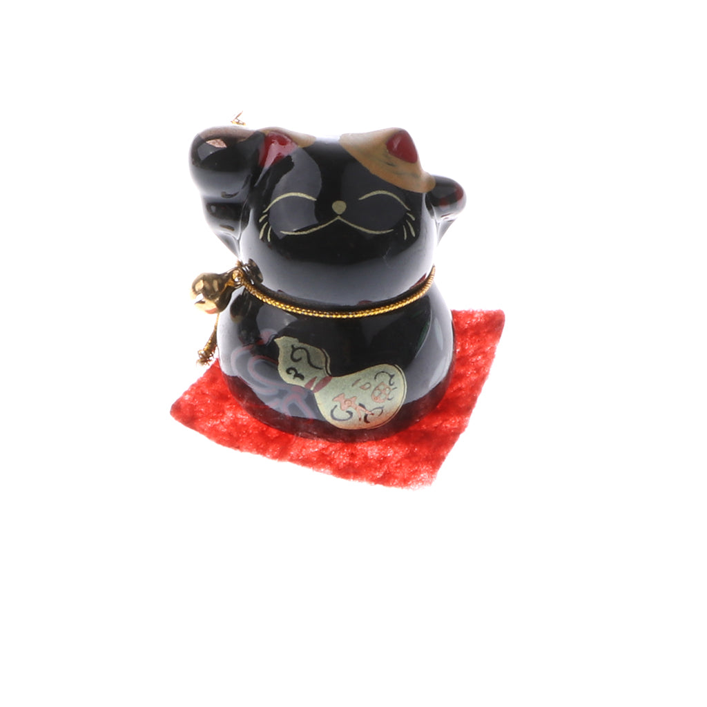 5pcs Waving Hand Fortune Cat Animal Statue Figure Toy Home Decoration #C