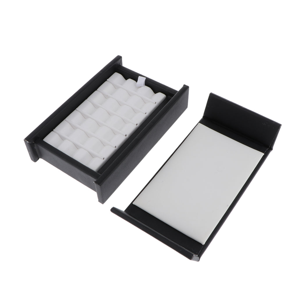 Diamond Display Tray Stone Storage Case Gemstone Organizer w/Magnet Cover  2