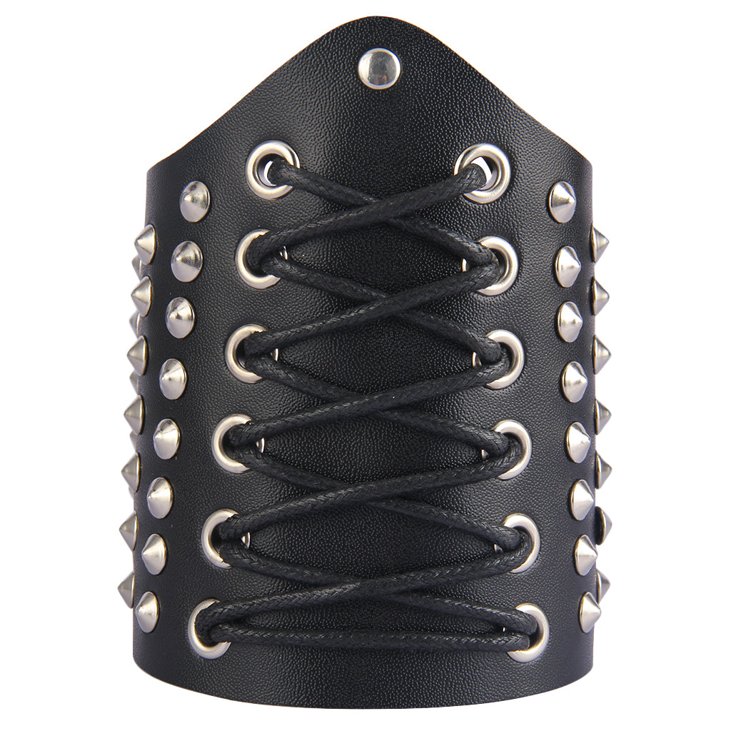 Cross rope twisted nail wrist band Black