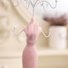 Elegant Evening Dress Lady Mannequin Hook Jewelry Organizer Display Showcase Pink 1