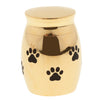 Stainless Steel Cremation Urn Ash Memorial Jar Dog Paw