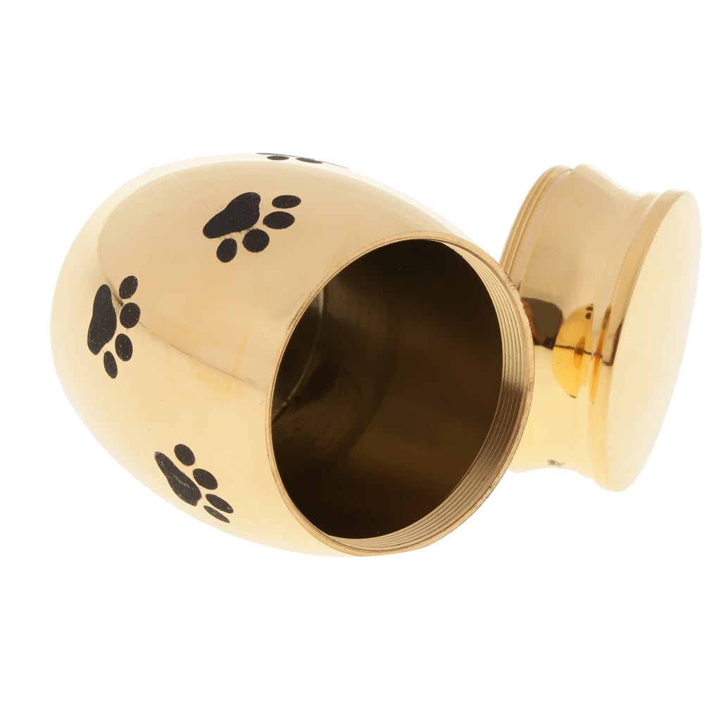 Stainless Steel Cremation Urn Ash Memorial Jar Dog Paw