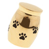 Stainless Steel Cremation Urn Ash Memorial Jar Dog Paw