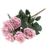 Artificial French Rose Flower Bouquet Wedding Home Floral Decor Purple