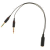 Headphone Mic Y Splitter Cable Audio Microphone 3.5mm Jack For PC