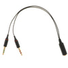 Headphone Mic Y Splitter Cable Audio Microphone 3.5mm Jack For PC