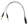 Headphone Mic Y Splitter Cable Audio Microphone 3.5mm Jack For PC