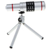 Phone Lens 18X Zoom HD Telephoto Lens with Tripod for Phones silver