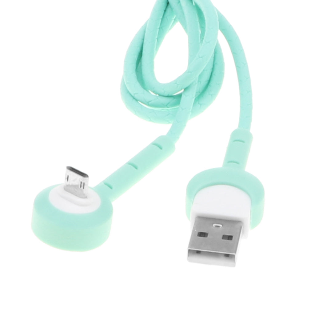 Mobile Phone USB Cable Holder Elbow Charging Cable for Android Phones green
