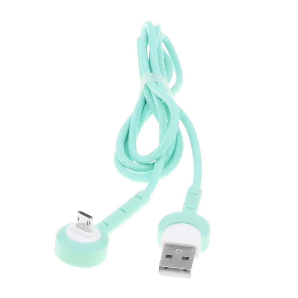 Mobile Phone USB Cable Holder Elbow Charging Cable for Android Phones green