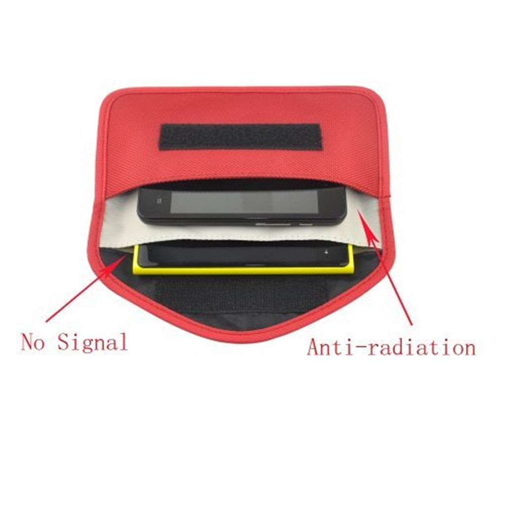 Cell Phone Anti-Tracking Anti-Spying GPS RFID Signal Blocker Pouch Bag Red