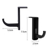 Headphone Headset Hanger Holder Wall PC Monitor Stand Hook Sticky Black