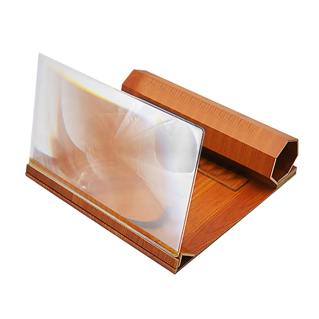 12 inch Wooden Phone Screen Amplifier Magnifier Display Stand Holder