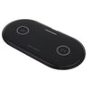 5W QI Dual Wireless Charger Pad Fast Charging Dock for Phone Black