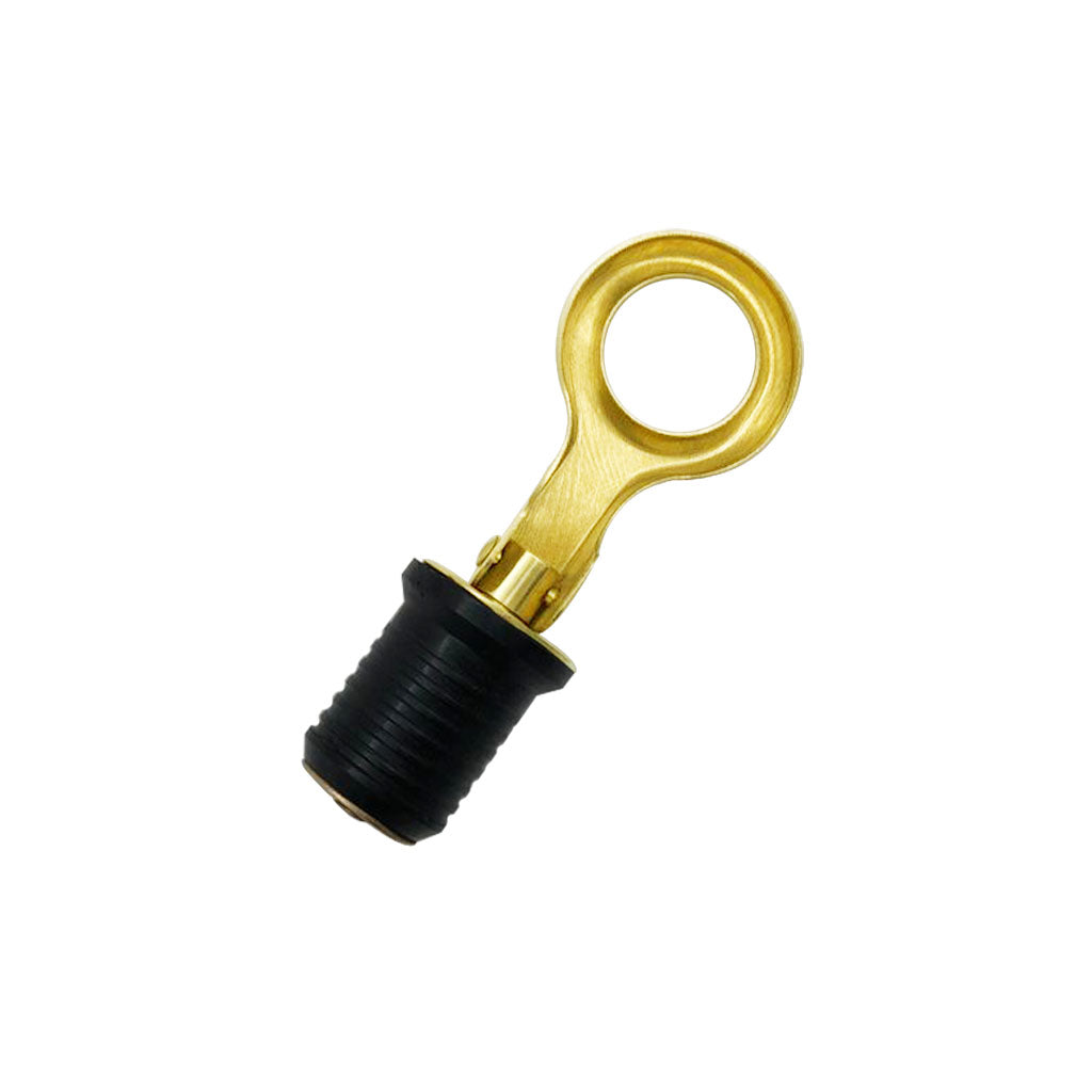 Rubber Brass Snap Tight Flip Style Hull Livewell Boat Drain Plug for Boat