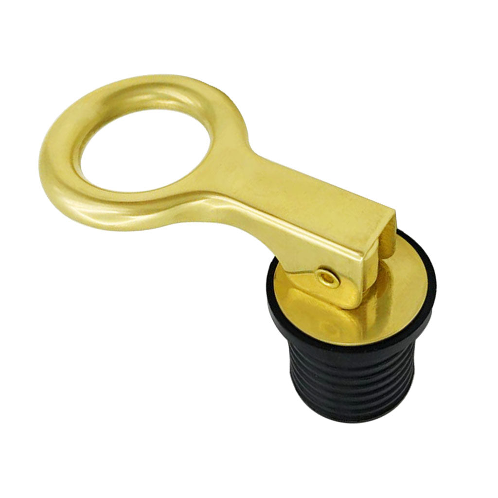 Rubber Brass Snap Tight Flip Style Hull Livewell Boat Drain Plug for Boat