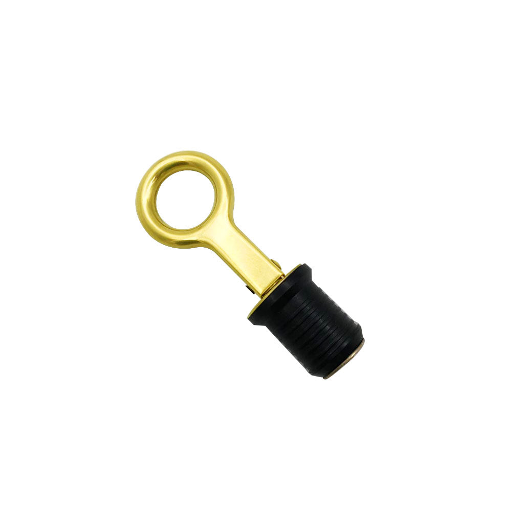 Rubber Brass Snap Tight Flip Style Hull Livewell Boat Drain Plug for Boat