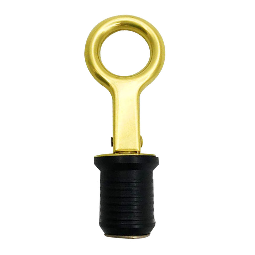 Rubber Brass Snap Tight Flip Style Hull Livewell Boat Drain Plug for Boat