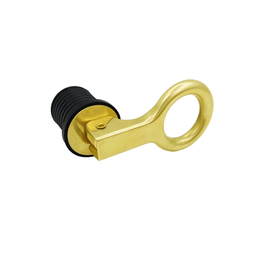 Rubber Brass Snap Tight Flip Style Hull Livewell Boat Drain Plug for Boat