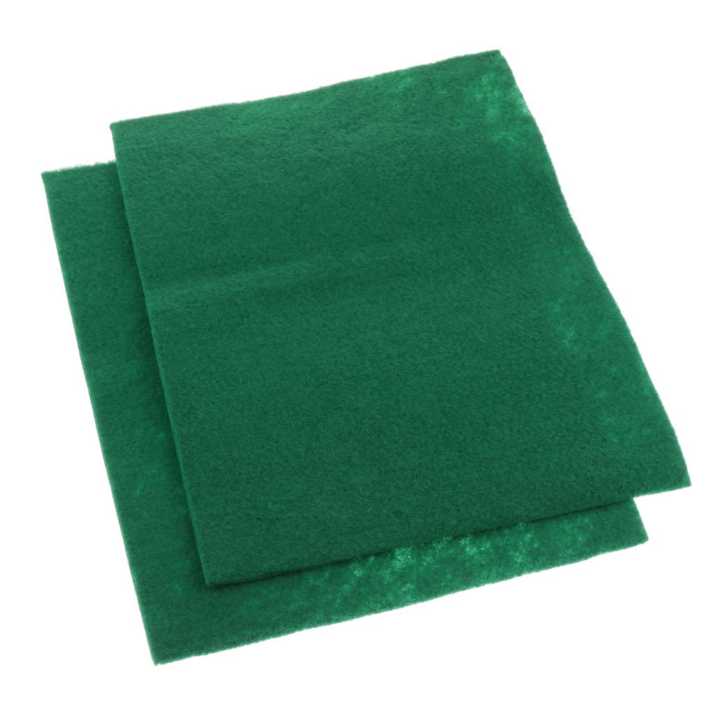 2 Pieces Green Reptile Cage Carpet Moisture-proof Warm Floor Mat 60x40cm