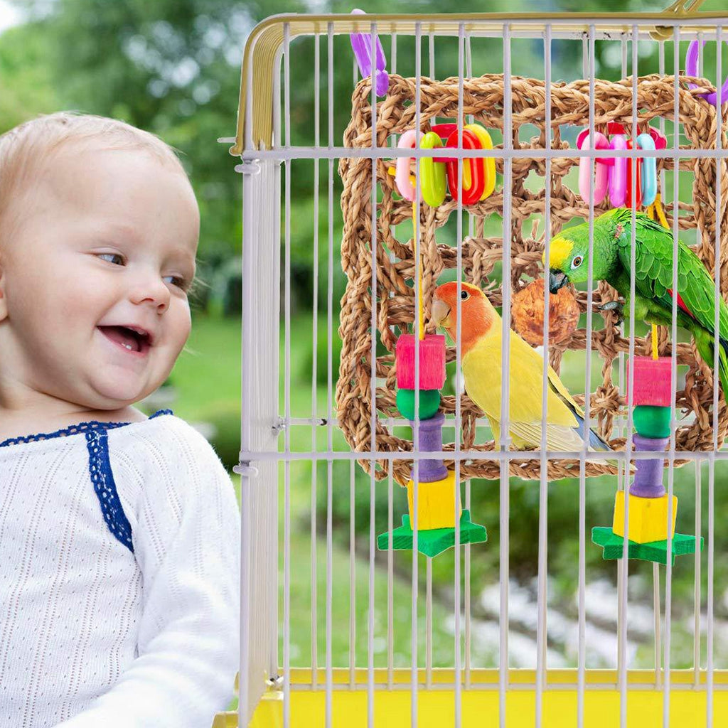 Pet Birds Cage Hanging Hammock Climbing Toys For Small Animals Birds Parrots